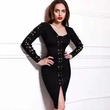wholesale New dress Black and red Long sleeves Fashion woman Leisure Cocktail party bandage dress (H2006)
wholesale New dress Black and red Long sleeves Fashion woman Leisure Cocktail party bandage dress (H2006)