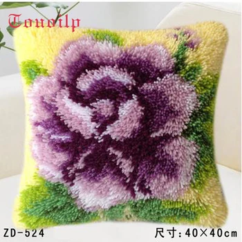 Manual DIY creative gifts Purple rose peony Latch Hook Rug Kits Needlework Unfinished Pillow Rug Yarn Cushion Embroidery Carpet
Manual DIY creative gifts Purple rose peony Latch Hook Rug Kits Needlework Unfinished Pillow Rug Yarn Cushion Embroidery Carpet