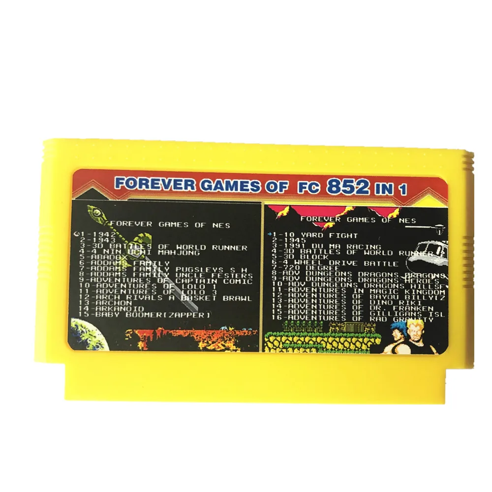(Battery save)852 in 1/YS/Battle City/Megaman/Metal gear/Aladdin 3/ For 60 pins games player
(Battery save)852 in 1/YS/Battle City/Megaman/Metal gear/Aladdin 3/ For 60 pins games player