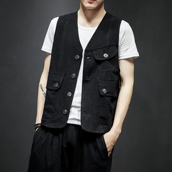 Summer New High Quality Mens Vest Fashion Wild Photographer Vest Classic Based Mens Vest Black and Khaki Large Size 4XL 5XL
Summer New High Quality Mens Vest Fashion Wild Photographer Vest Classic Based Mens Vest Black and Khaki Large Size 4XL 5XL