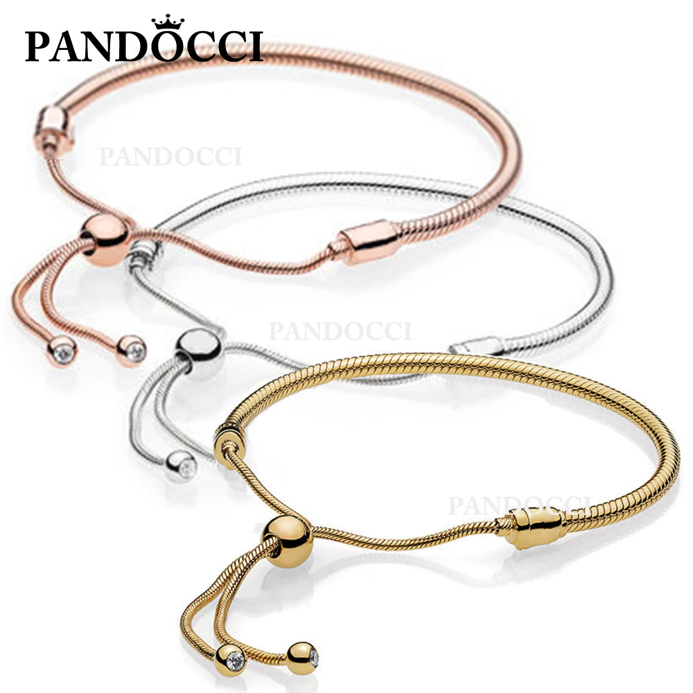 PANDOCCI 100% 925 Sterling Silver Charm Push Pull Bracelet Gold Rose Gold Fashion Original Women's Wedding Jewelry Wholesale
PANDOCCI 100% 925 Sterling Silver Charm Push Pull Bracelet Gold Rose Gold Fashion Original Women's Wedding Jewelry Wholesale