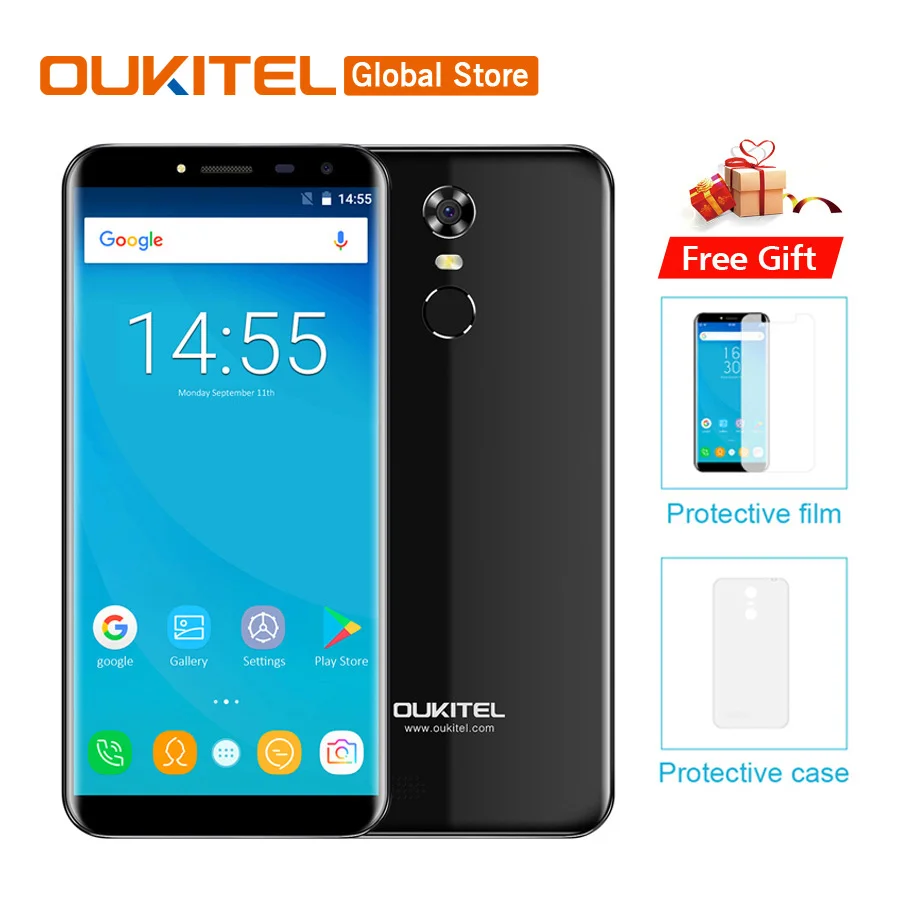 Oukitel C8 5.5"HD 18:9 Infinity Display Android 7.0 2GB RAM 16GB ROM MTK6580A Quad Core Fingerprint 13MP 3000mAh Mobile Phone
Oukitel C8 5.5"HD 18:9 Infinity Display Android 7.0 2GB RAM 16GB ROM MTK6580A Quad Core Fingerprint 13MP 3000mAh Mobile Phone