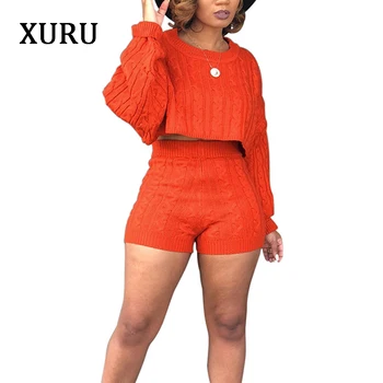 XURU Knitted Sweater Jumpsuits Women Rompers Autumn Winter Two Piece Set Long Sleeve Top+Short Pants Rompers Paysuits
XURU Knitted Sweater Jumpsuits Women Rompers Autumn Winter Two Piece Set Long Sleeve Top+Short Pants Rompers Paysuits