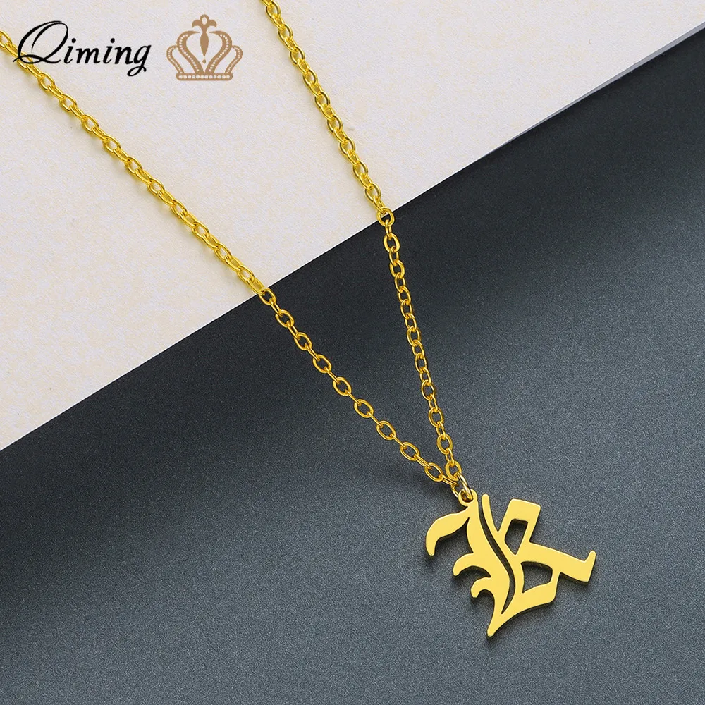 QIMING Stainless Steel Necklace Women Men Jewelry Nameplate Initial K Letter Necklaces Pendants Male Friends Gift
QIMING Stainless Steel Necklace Women Men Jewelry Nameplate Initial K Letter Necklaces Pendants Male Friends Gift