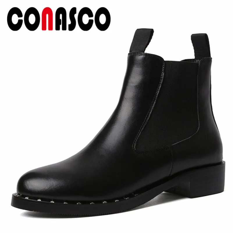 CONASCO Basic Ankle Boots For Women Low Heels Autumn Winter Martin Shoes Woman Night Club Prom Pumps Ladies Motorcycle Boots
CONASCO Basic Ankle Boots For Women Low Heels Autumn Winter Martin Shoes Woman Night Club Prom Pumps Ladies Motorcycle Boots