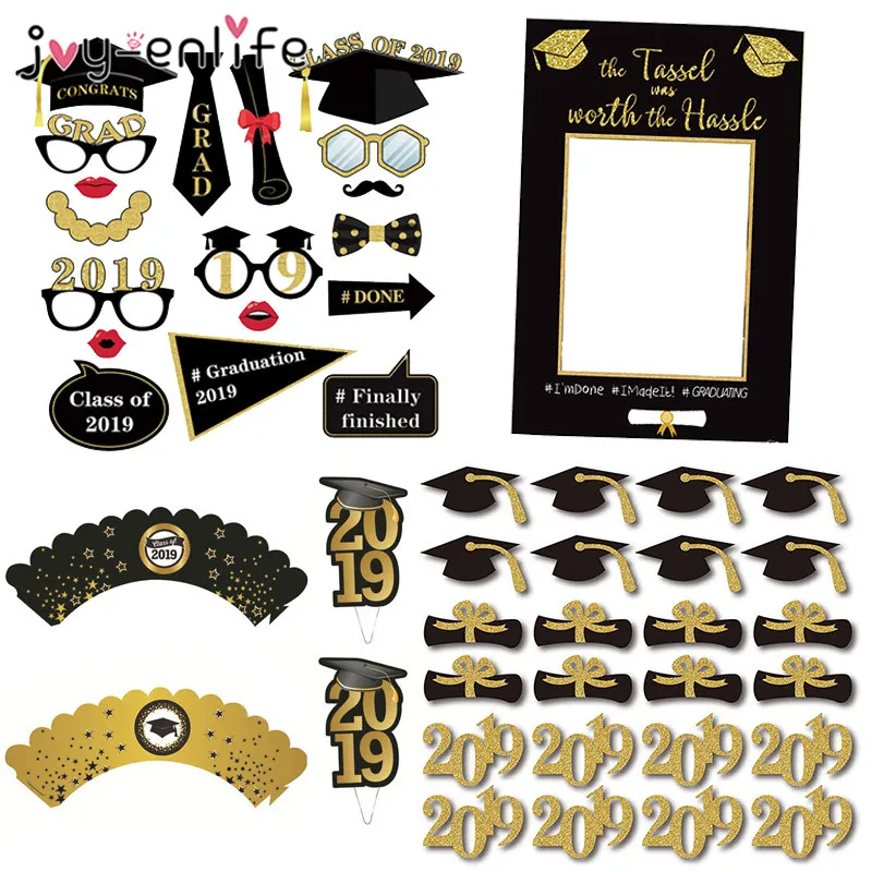 2019 Graduation Season Party Decoration Photo Props Wall Hanging Decoration Banner Bachelor Cap Grad Congrats Graduated Supplies
2019 Graduation Season Party Decoration Photo Props Wall Hanging Decoration Banner Bachelor Cap Grad Congrats Graduated Supplies
