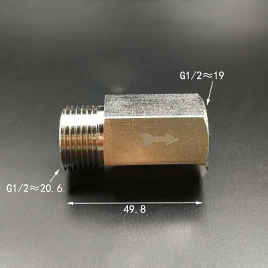 DN15 1/2" BSP Female to Male Nickel Plated Brass Check Valve One Way Non-Return Water Gas Oil Hex Rud Min 2 Bar Pneumatic
DN15 1/2" BSP Female to Male Nickel Plated Brass Check Valve One Way Non-Return Water Gas Oil Hex Rud Min 2 Bar Pneumatic