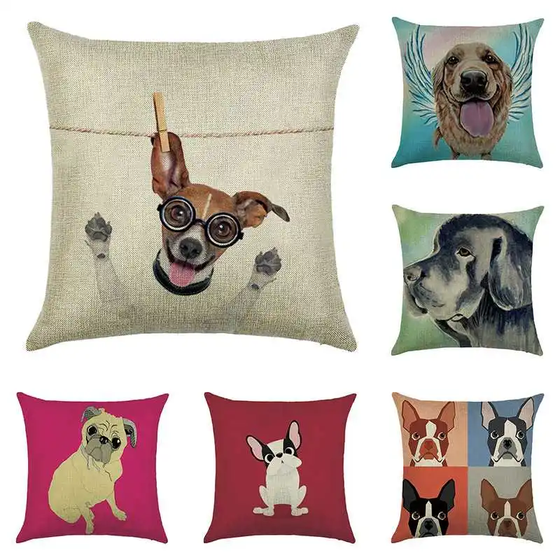 Animal Cushion Cover Dog Cotton Linen Almofadas Decorative Cushion Covers For Sofa Throw Pillow Car Chair Home Decor Pillow Case
Animal Cushion Cover Dog Cotton Linen Almofadas Decorative Cushion Covers For Sofa Throw Pillow Car Chair Home Decor Pillow Case