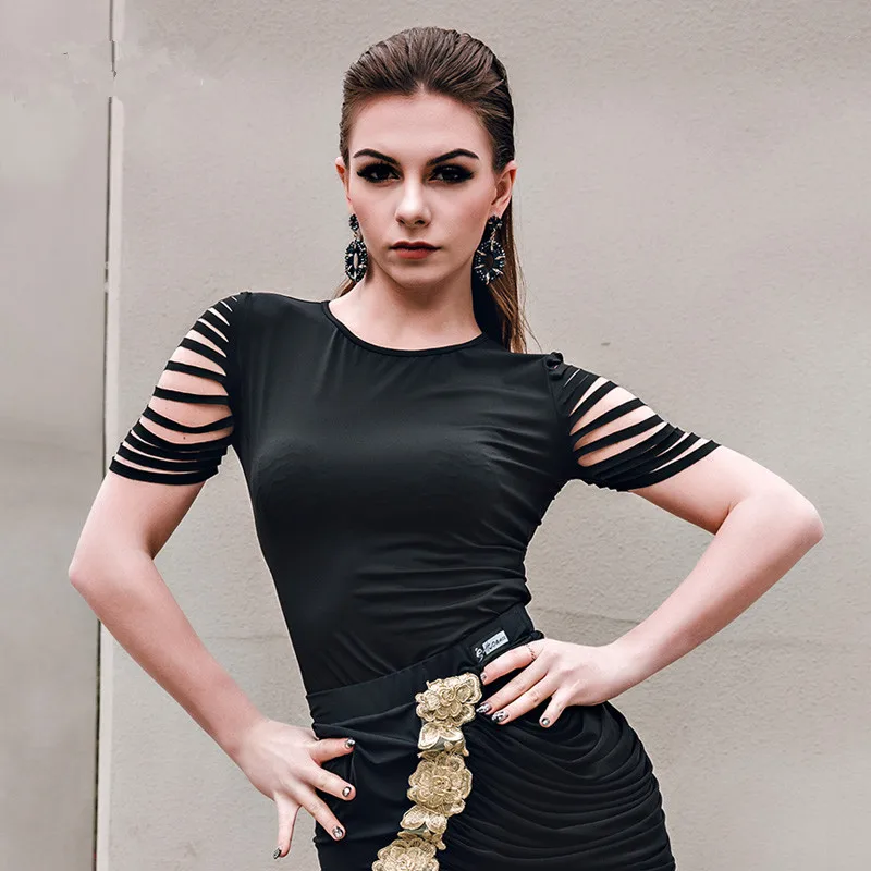 Lady Latin Dance Tops practice clothes Ballroom Shirt Cha cha / Rumba / Samba Latin Tops black color Wear Women DQS1009
Lady Latin Dance Tops practice clothes Ballroom Shirt Cha cha / Rumba / Samba Latin Tops black color Wear Women DQS1009