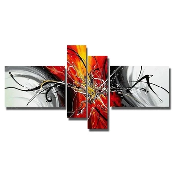 Red Color Wall Pictures 4 Peices Abstract Modern Knife Painting Living Room Wall Decor Canvas Pictures No Framed
Red Color Wall Pictures 4 Peices Abstract Modern Knife Painting Living Room Wall Decor Canvas Pictures No Framed