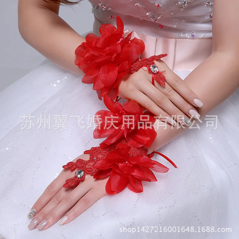 Hot Sale Summer Bridal Gloves Appliqued Bandage Fingerless Wedding Accessories Red White 5 Pairs Crystal Glove Noivas LT076
Hot Sale Summer Bridal Gloves Appliqued Bandage Fingerless Wedding Accessories Red White 5 Pairs Crystal Glove Noivas LT076