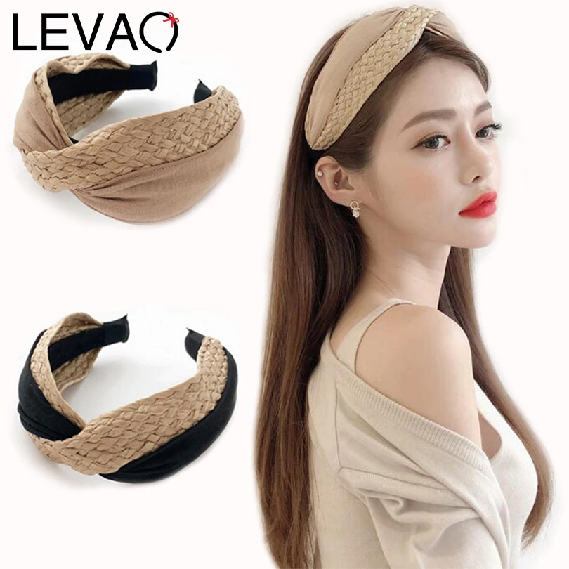 LEVAO Korean Style Solid Knotted Handmade Straw Headband Bezel Turban for Women Girls Hoop Hairbands Hair Accessories Headwear
LEVAO Korean Style Solid Knotted Handmade Straw Headband Bezel Turban for Women Girls Hoop Hairbands Hair Accessories Headwear