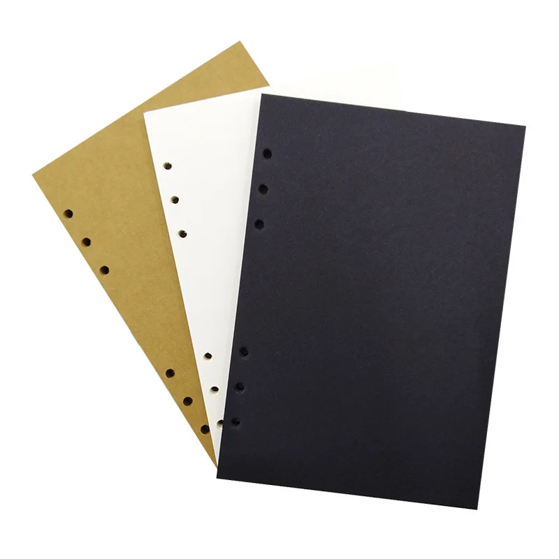 A4a5a6 Loose-leaf For The Core 6 hole Paper Notebook organizer sketchbook Black Hard Blank Kraft Within Page 350G DIY album
A4a5a6 Loose-leaf For The Core 6 hole Paper Notebook organizer sketchbook Black Hard Blank Kraft Within Page 350G DIY album