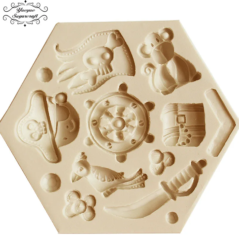 Yueyue Sugarcraft pirate Silicone mold fondant mold cake decorating tools chocolate gumpaste mold
Yueyue Sugarcraft pirate Silicone mold fondant mold cake decorating tools chocolate gumpaste mold