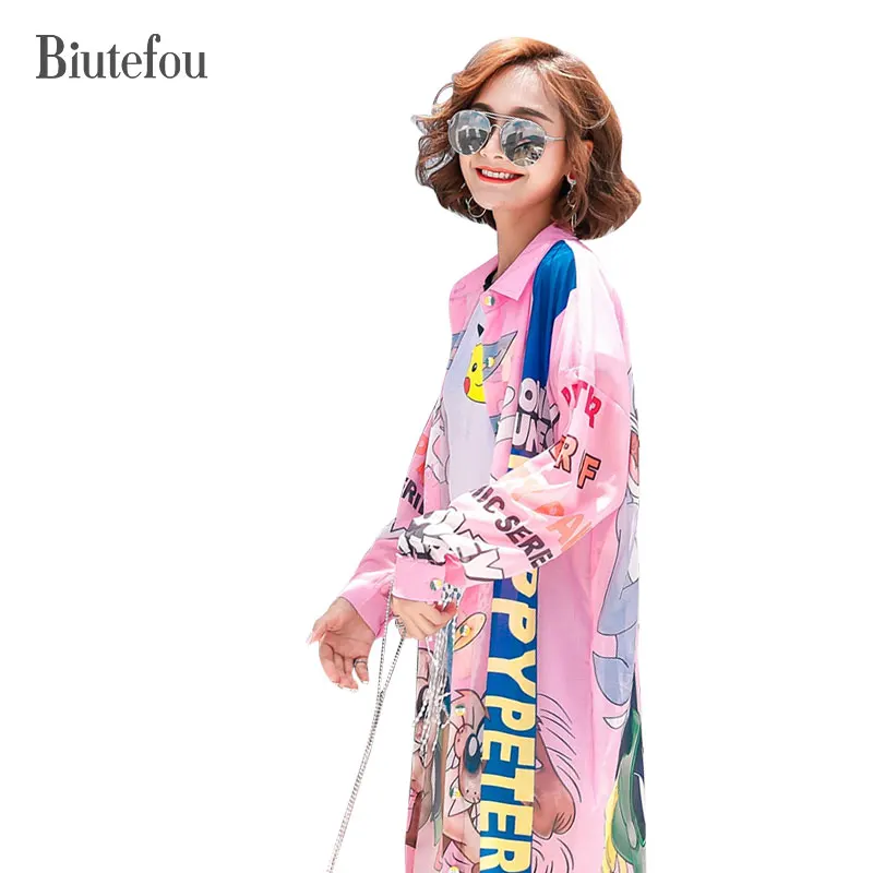 2019 new arrival women character print long shirts autumn casual sunscreen clothes long sleeve loose thin shirts
2019 new arrival women character print long shirts autumn casual sunscreen clothes long sleeve loose thin shirts