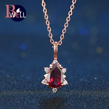 Bwell BWNI024 Special Star Natural Gemstone Red Garnet Necklace & Pendant 925 Sterling Silver Rose Gold Plated Fine Jewelry Gift
Bwell BWNI024 Special Star Natural Gemstone Red Garnet Necklace & Pendant 925 Sterling Silver Rose Gold Plated Fine Jewelry Gift