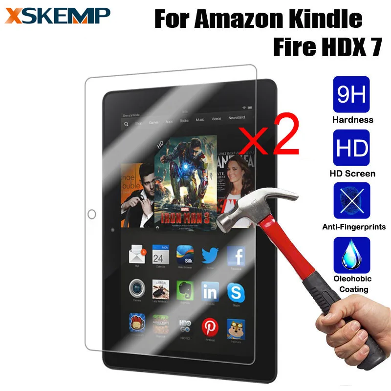 XSKEMP 2Pcs/Lot 9H Ace Edge 2.5D Explosion Proof Tempered Glass Film For Kindle fire HDX 7.0 Tablet PC HD Screen Protector Cover
XSKEMP 2Pcs/Lot 9H Ace Edge 2.5D Explosion Proof Tempered Glass Film For Kindle fire HDX 7.0 Tablet PC HD Screen Protector Cover
