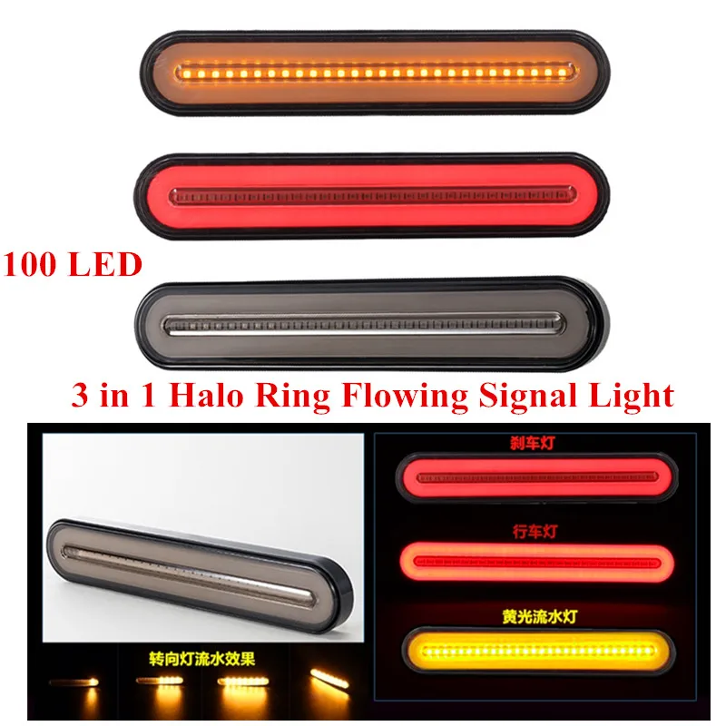 100 LED Trailer Truck Brake Light Flowing Turn Signal Light Waterproof Neon 3 in 1 Halo Ring Tail Brake Stop Light Lamp 12V 24V
100 LED Trailer Truck Brake Light Flowing Turn Signal Light Waterproof Neon 3 in 1 Halo Ring Tail Brake Stop Light Lamp 12V 24V