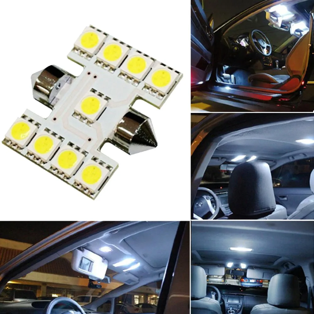 New Style High Quality 31mm 5050SMD 9LED Car Auto Festoon Dome Interior Map Lights Double Sharp Lamp for DC 12V White #280243
New Style High Quality 31mm 5050SMD 9LED Car Auto Festoon Dome Interior Map Lights Double Sharp Lamp for DC 12V White #280243