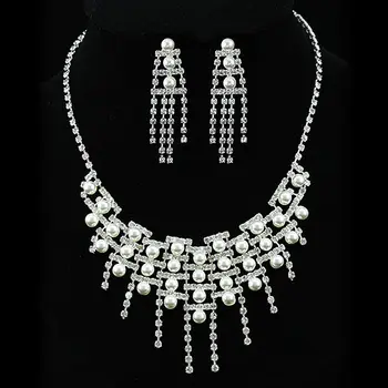 Bridal Wedding Party Quality Queen White Simulated Pearl Necklace Earrings Set CS1172
Bridal Wedding Party Quality Queen White Simulated Pearl Necklace Earrings Set CS1172