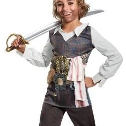 Disguise DG22891K Pirate of the Caribbean Boys Captain Jack Sparrow Costume Multi Color - Size 7-8 (1)