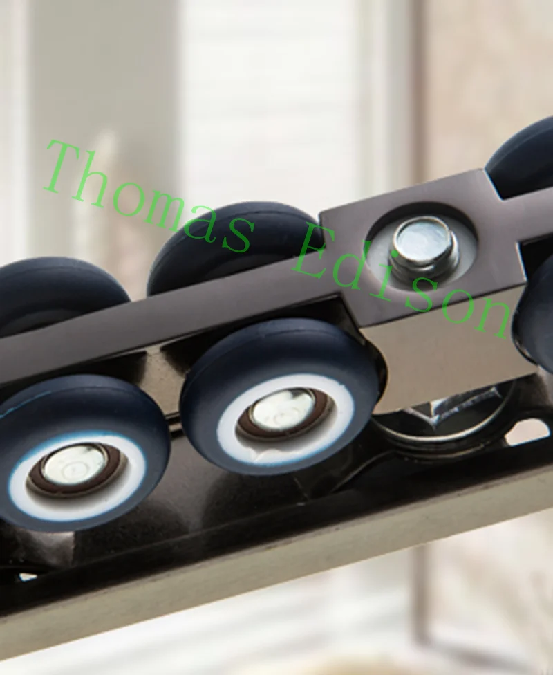 Image Thick nylon pulley wheel mute doors sliding door hanging round (8)