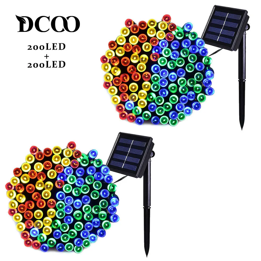 Dcoo 8 Modes 72ft 22m 200 LEDs Solar LED String Lights Solar Fairy String Lights Outdoor Party Lights Garden Wedding Waterproof
Dcoo 8 Modes 72ft 22m 200 LEDs Solar LED String Lights Solar Fairy String Lights Outdoor Party Lights Garden Wedding Waterproof