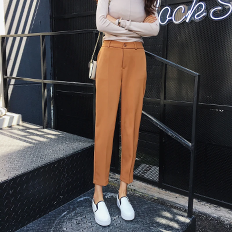 2019 Spring Autumn New Women Pants Solid Color High Waist Straight Loose Large Size Pants Casual Nine Points Harem Pants LQ545
2019 Spring Autumn New Women Pants Solid Color High Waist Straight Loose Large Size Pants Casual Nine Points Harem Pants LQ545