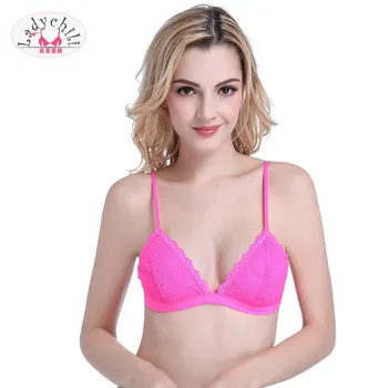 Ladychili High Quality Sexy Pink Color Women Bra Full Lace Ultra Thin Triangle Cup Bra Without Push Up Wire Free Comfort Bra D88
Ladychili High Quality Sexy Pink Color Women Bra Full Lace Ultra Thin Triangle Cup Bra Without Push Up Wire Free Comfort Bra D88