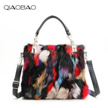 QIAOBAO 2020 Newest Color Block Decoration Rabbit Fur Women's Handbag Panelled Leather Bag Multicolour Fur Bags Fox Fur Bags
QIAOBAO 2020 Newest Color Block Decoration Rabbit Fur Women's Handbag Panelled Leather Bag Multicolour Fur Bags Fox Fur Bags