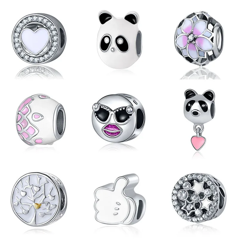 Подходит для браслета Pulsera Pandora бусины в виде берлока украшения Мэри попбунков