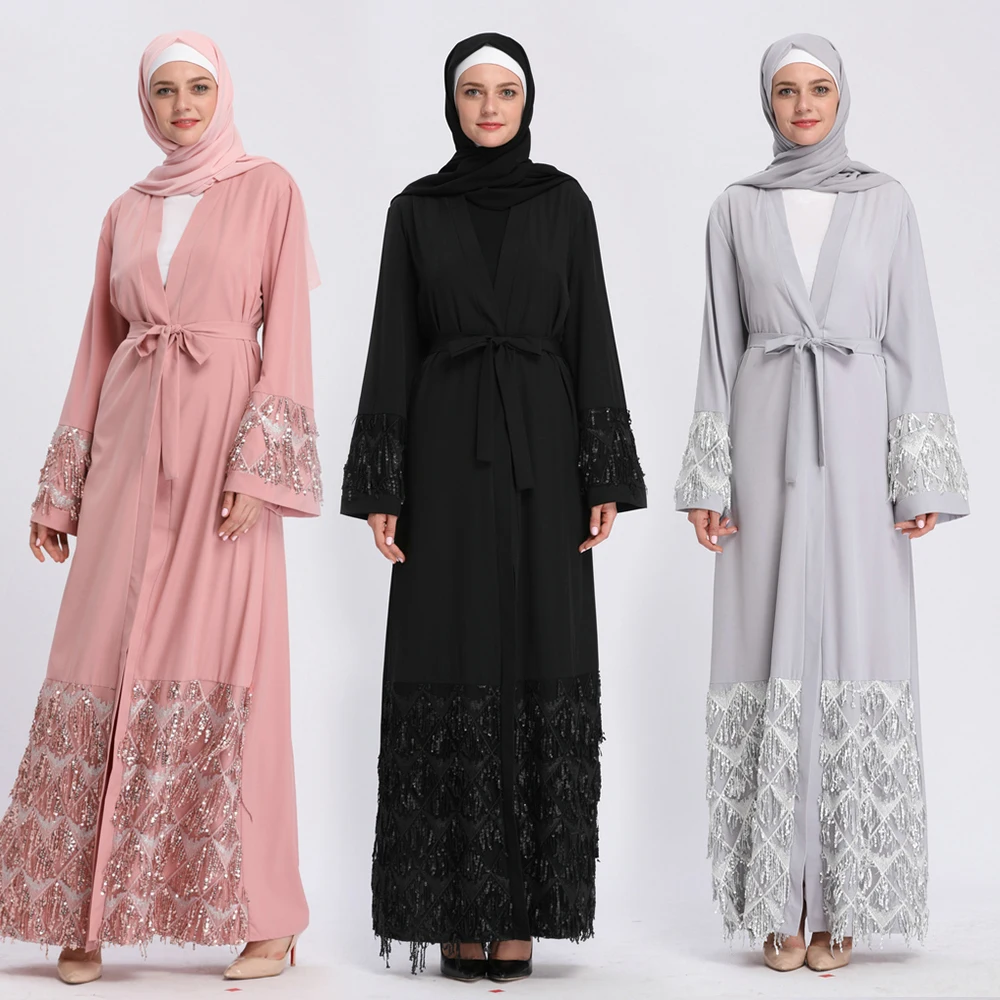 Muslim Dress Abaya Dubai Cardigan Robe Sequins Lace Kimono Ramadan Sequins Mesh Arab Islamic Clothing Kaftan Turkish
Muslim Dress Abaya Dubai Cardigan Robe Sequins Lace Kimono Ramadan Sequins Mesh Arab Islamic Clothing Kaftan Turkish