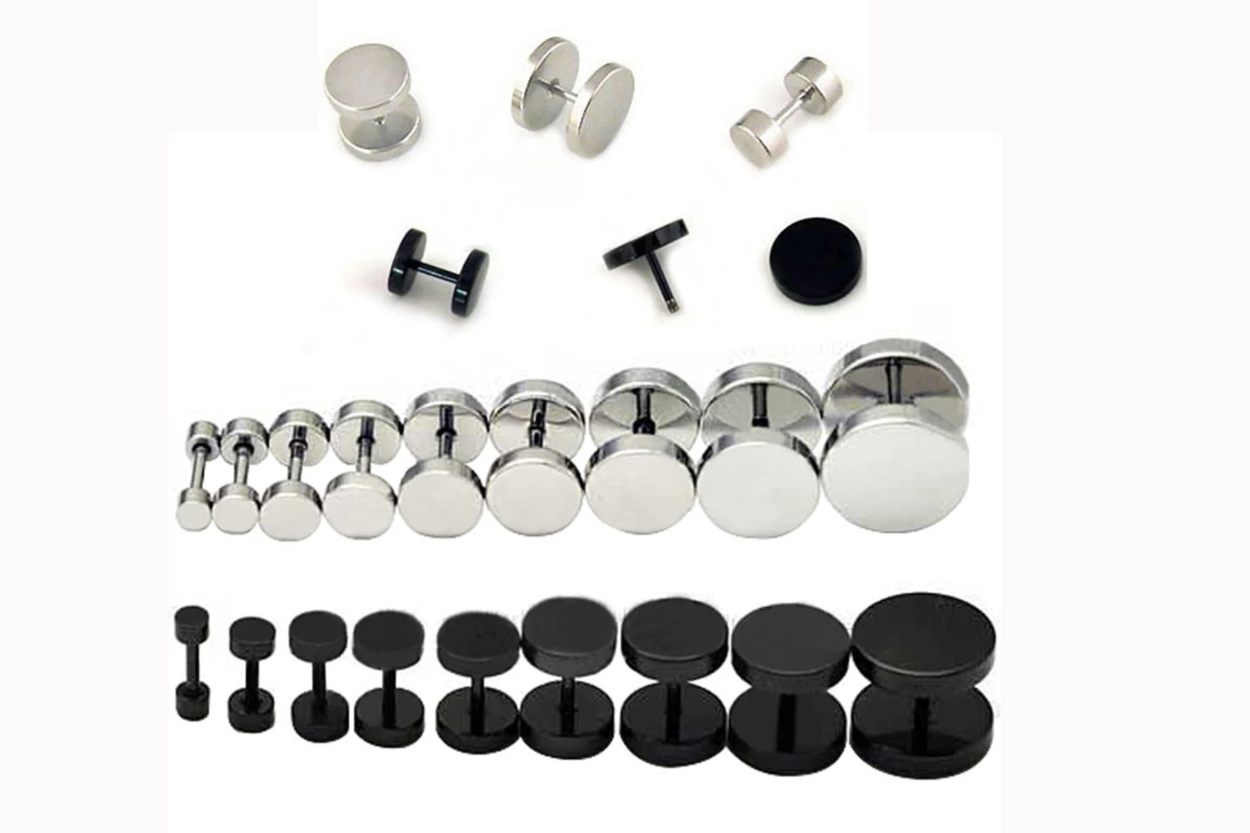 Punk Style Medical Titanium Stainless Steel Earrings Women Men's Barbell Dumbbell Punk Gothic Stud Piercing Earring For Men
Punk Style Medical Titanium Stainless Steel Earrings Women Men's Barbell Dumbbell Punk Gothic Stud Piercing Earring For Men