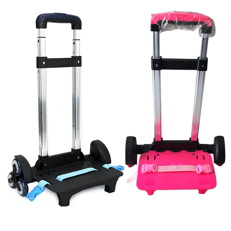 Image 3 Wheel Fold Pull Rod Bracket Roll Cart Trolley School Bags easy climb the stairs,mochila infantil rodinha mochilas school kids