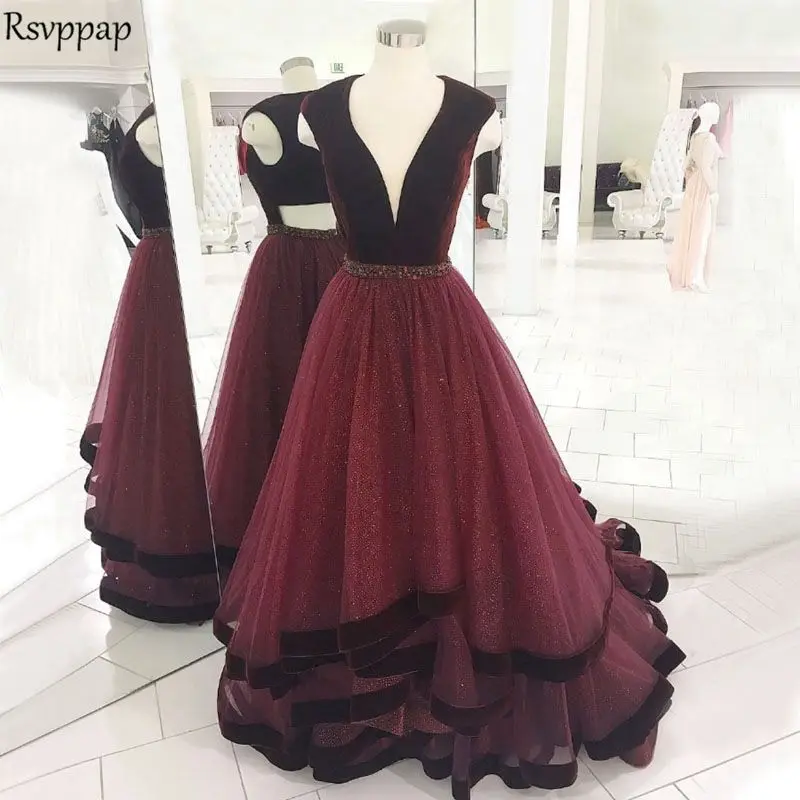 Original Picture Long Burgundy Evening Dresses 2019 V-neck Beaded Belt A-line Floor Length Elegant Women Formal Gown
Original Picture Long Burgundy Evening Dresses 2019 V-neck Beaded Belt A-line Floor Length Elegant Women Formal Gown