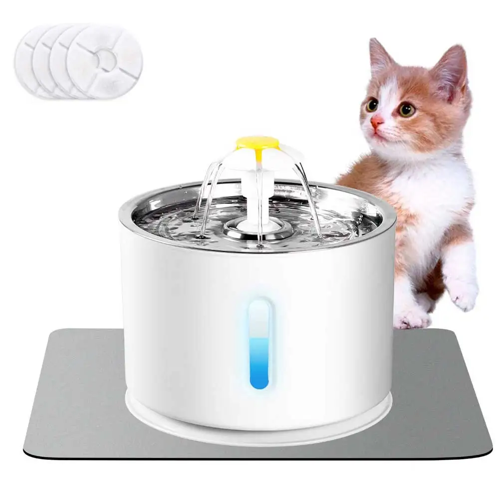 2.4L Smart Automatic Pet Cat Feeder Water Fountain with LED Dog Cat Pet Mute Drinker Feeder Bowl Pet Drinking Fountain Dispenser
2.4L Smart Automatic Pet Cat Feeder Water Fountain with LED Dog Cat Pet Mute Drinker Feeder Bowl Pet Drinking Fountain Dispenser