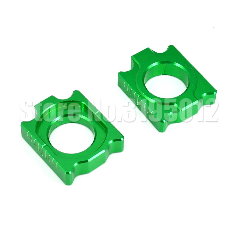 CNC Billet Aluminum Rear Chain Adjuster Axle Blocks Fit KX125 250 KX250 450F KLX450R Motorcross Dirt Bike Off Road Free Shipping
CNC Billet Aluminum Rear Chain Adjuster Axle Blocks Fit KX125 250 KX250 450F KLX450R Motorcross Dirt Bike Off Road Free Shipping