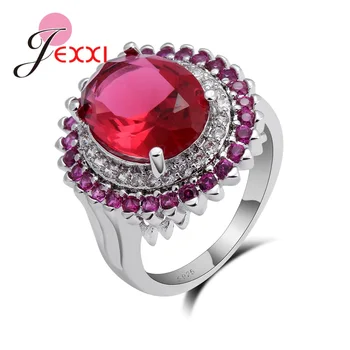 Red Pink Crystal 925 Sterling Silver Ring for Women Chrming Classic Sterling Silver Jewelry Wedding Rings
Red Pink Crystal 925 Sterling Silver Ring for Women Chrming Classic Sterling Silver Jewelry Wedding Rings