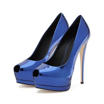 New Solid Sexy Thin Heels Women Sandals Shoes Pumps Blue Fashion High Platform +14cm High Heels Party Female Shoes TL-A0117
New Solid Sexy Thin Heels Women Sandals Shoes Pumps Blue Fashion High Platform +14cm High Heels Party Female Shoes TL-A0117