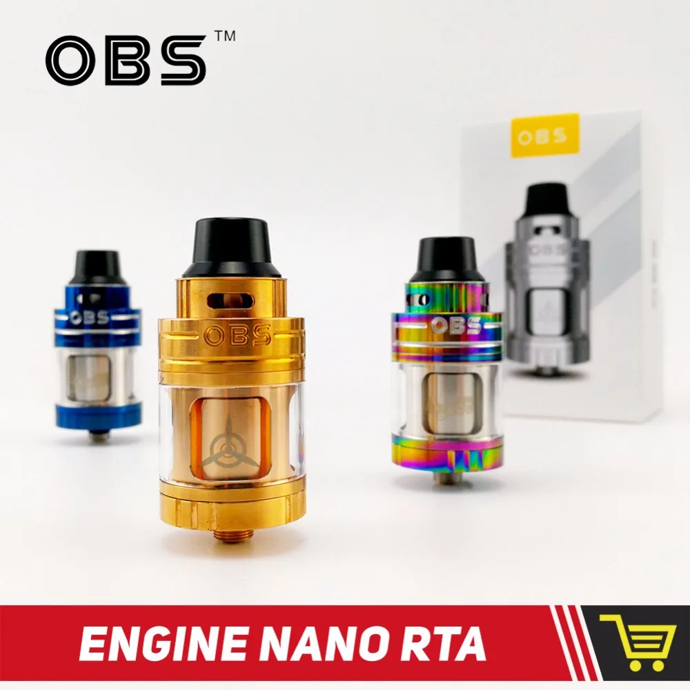 Original Obs Engine Nano RTA RBA Atomizer Vaporizer Tank With 5.3ML Top Filling & Airflow Electronic Cigarette VS Obs Ace Tank
Original Obs Engine Nano RTA RBA Atomizer Vaporizer Tank With 5.3ML Top Filling & Airflow Electronic Cigarette VS Obs Ace Tank