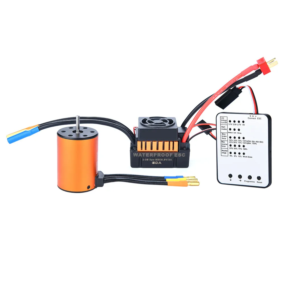 Waterproof 3650 3100KV Brushless Motor+60A ESC+Program Card For 1/10 RC Car For new arrival
Waterproof 3650 3100KV Brushless Motor+60A ESC+Program Card For 1/10 RC Car For new arrival