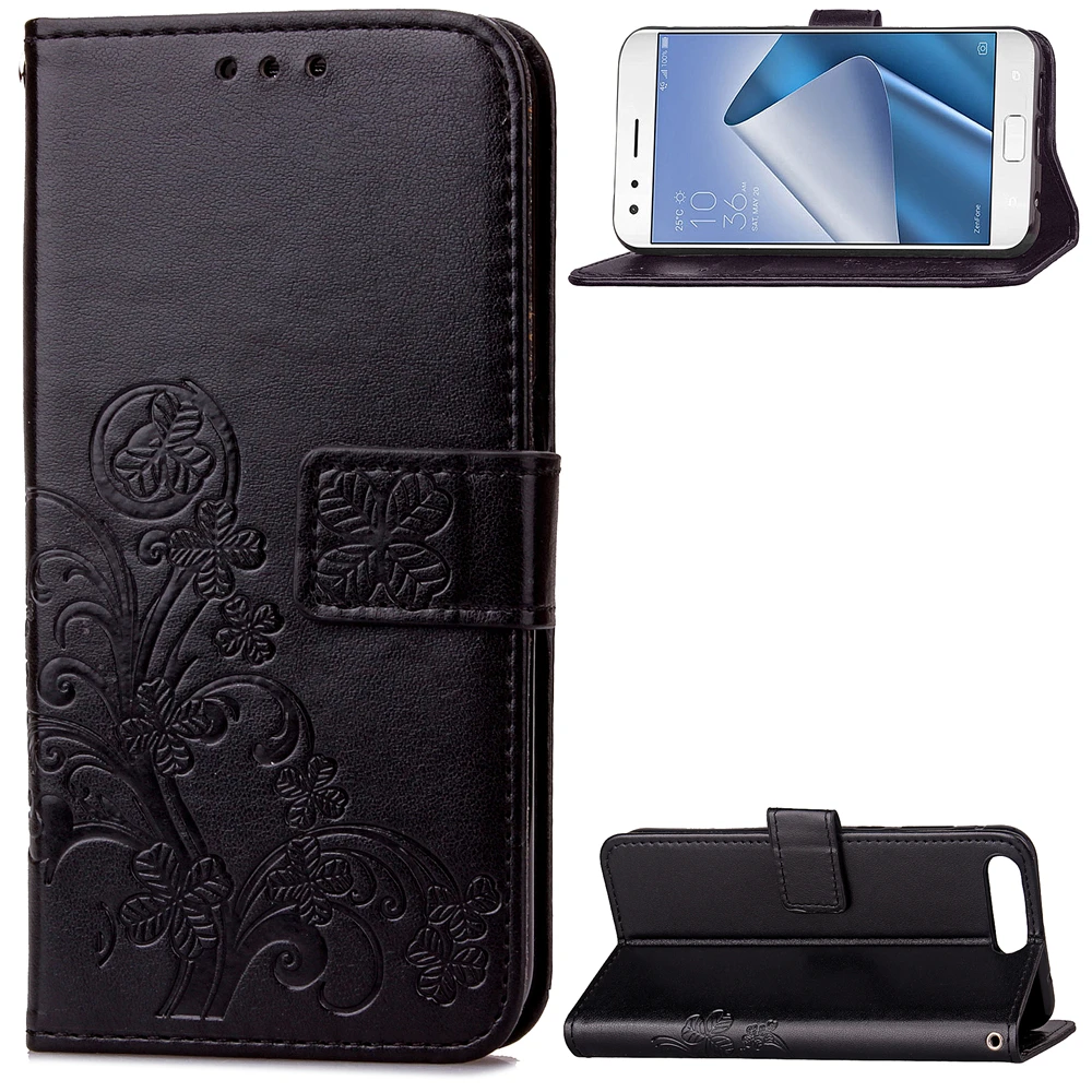 Phone Case For ASUS Zenfone 4 Pro ZS551KL Flip PU Leather Back Cover Silicone Wallet Smartphone Bag Coque Funda | Мобильные телефоны