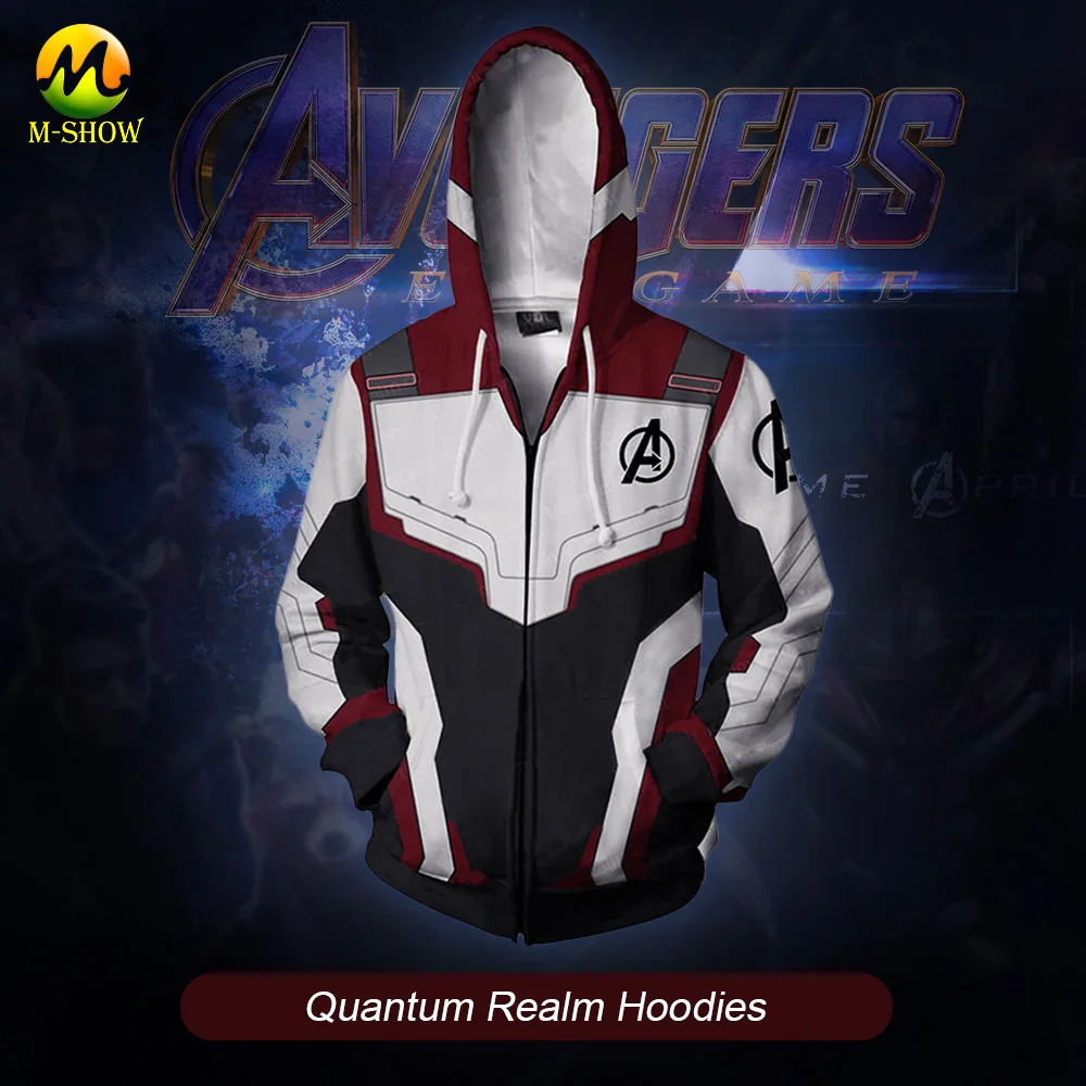 The Avengers 4 Endgame Cosplay Quantum Realm Hoodies Avengers Superhero Zipper Sweatshirt Cosplay Costume Jacket Hoodies
The Avengers 4 Endgame Cosplay Quantum Realm Hoodies Avengers Superhero Zipper Sweatshirt Cosplay Costume Jacket Hoodies