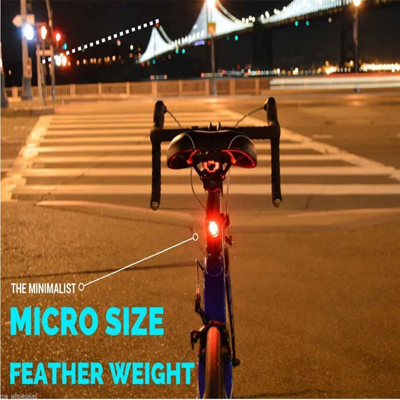 Bicycle Rear Lights Battery Waterproof Bike Light Rechargeable Can be Installed in the Helmet Seatpost Frame #2A27 (4)