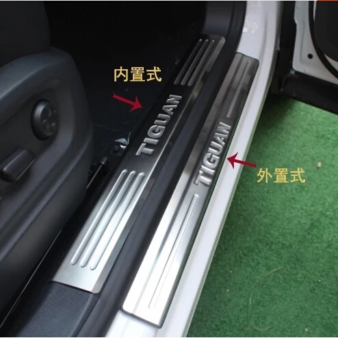 car-styling stainless steel inner+outside Door sills plate scuff pedal welcome pedal cover for Volkswagen VW Tiguan 2010-2015
car-styling stainless steel inner+outside Door sills plate scuff pedal welcome pedal cover for Volkswagen VW Tiguan 2010-2015