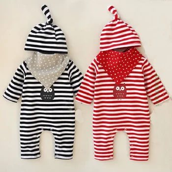 Newborn Baby Girls Cotton Striped Cute Owl Casual Rompers Kids Infant Princess Party Jumpsuits Toddler Outfits + Hat
Newborn Baby Girls Cotton Striped Cute Owl Casual Rompers Kids Infant Princess Party Jumpsuits Toddler Outfits + Hat