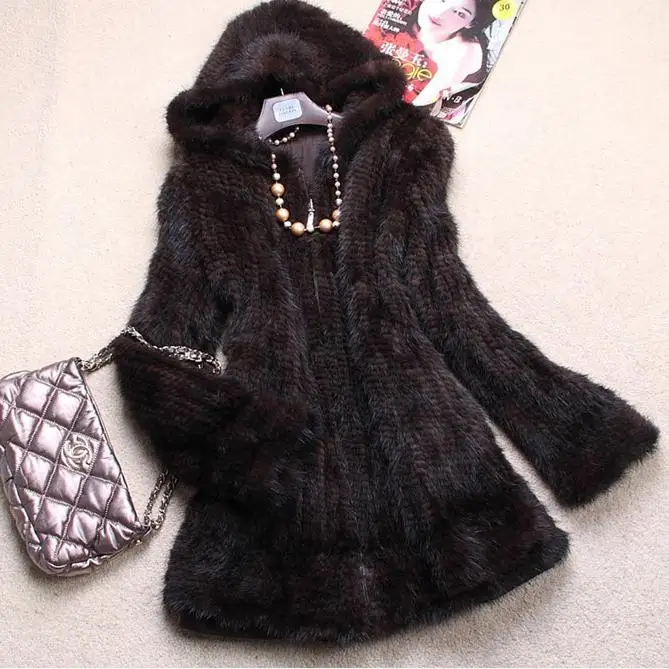 women genuine real knitted mink fur coat jacket with hoody full sleeve and lining long outwear warm autumn winter overcoat black
women genuine real knitted mink fur coat jacket with hoody full sleeve and lining long outwear warm autumn winter overcoat black
