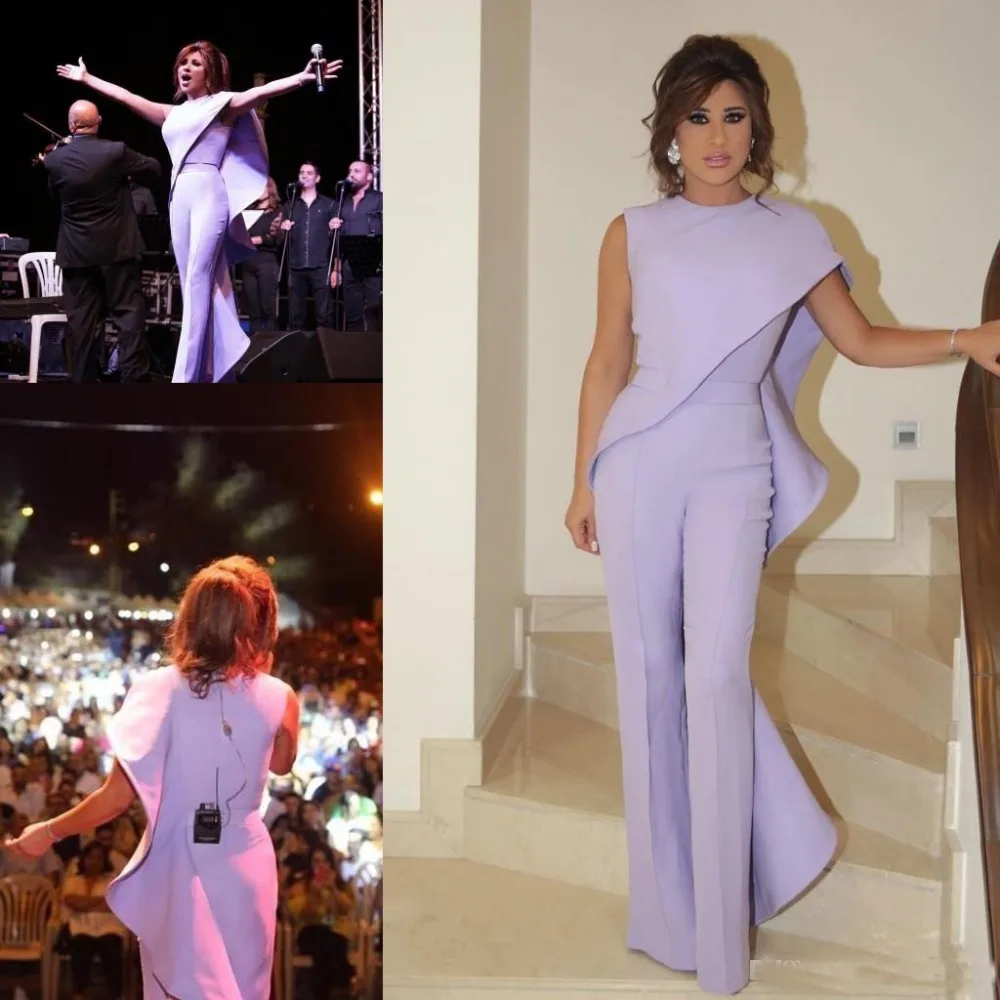 Lavender Jumpsuit Women Arabic Prom Dresses Jewel Neck Plus Size Formal Wear Cheap Sheath Ruffled Simple Evening Party Gowns
Lavender Jumpsuit Women Arabic Prom Dresses Jewel Neck Plus Size Formal Wear Cheap Sheath Ruffled Simple Evening Party Gowns