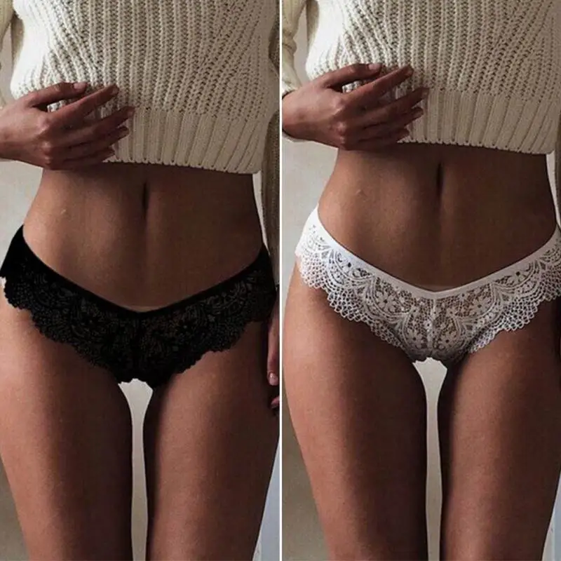 Women Ladies summer breathable thin Sexy Lace Hollowed-out Underwear Perspective Panties Briefs Black/white.
Women Ladies summer breathable thin Sexy Lace Hollowed-out Underwear Perspective Panties Briefs Black/white.