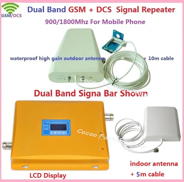 Full set LCD Display DCS 1800MHz + GSM 900Mhz Dual Band Mobile Phone Signal Booster,Cell Repeater Antenna Cable
Full set LCD Display DCS 1800MHz + GSM 900Mhz Dual Band Mobile Phone Signal Booster,Cell Repeater Antenna Cable